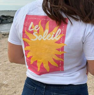 t-shirt-a-grand-logo-soleil Le Soleil - Rose
