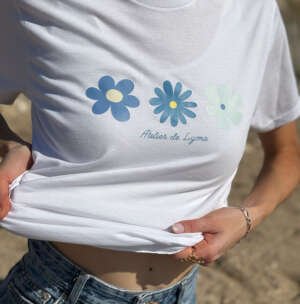 t-shirt-fleurs-bleues Blue Flowers