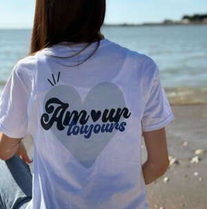 t-shirt-unisexe-coeur-bleu-garcon-fille Amour Toujours - Bleu